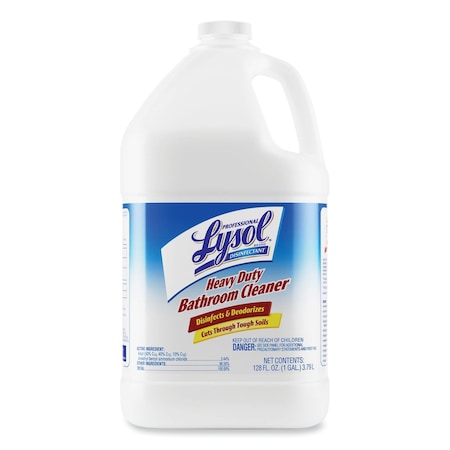 Lysol Disinfectant Heavy-Duty Bathroom Cleaner Concentrate, Fresh Lime, 1 gal Bottle 36241-94201